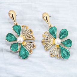 KRENOZ Floral Drop Earrings-image-60