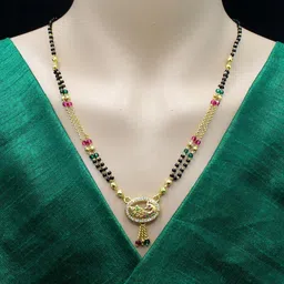 SONI JEWELLERY Gold-Plated Artificial Beads Mangalsutra-40