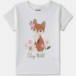 R&B Girls Typography Printed Round Neck Cotton T-shirt-picture-31