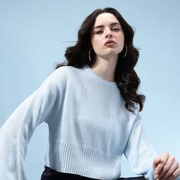 glitchez Flared Sleeves Drop Shoulder Oversized Pullover-picture-31