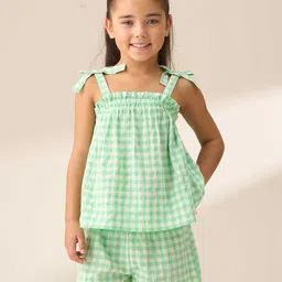 Angel & Rocket Girls Checked Embellished Shorts-image-54