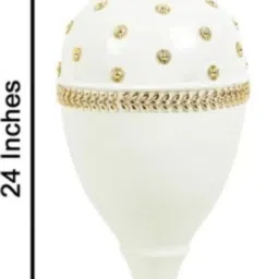 Iron Vase (24 inch, White) Iron Vase-26
