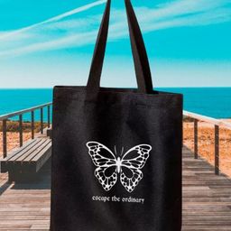 the sack co Black Cotton Tote Bag-image-72