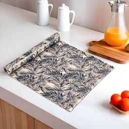 Myntra Elegant Homes Cream-Coloured & Grey Floral Printed Shelf Liner Organiser-17