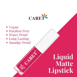 CARET ORGANIC Set Of 3 Super-Pigmented Liquid Matte Lipsticks - 2 ml Each - Shade1-7-4 image 2