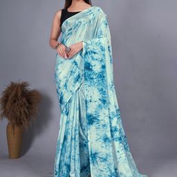 V3 FASHION STUDIO Tie And Dye Printed Pure Chiffon Ready to Wear Saree-image-70