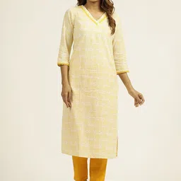 Jaipur Kurti Cotton Abstract Printed Straight Kurta-picture-8