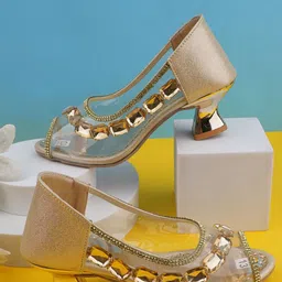 LMG Lifestyle Girls Embellished Kitten Mules-51