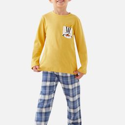 Juniors by Babyshop Boys Round Neck Pure Cotton T-Shirt With Pyjamas-image-97