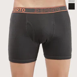 Sporto by Macho Pack Of 3 Outer Elasticated Trunks - Sprto_M1030-B(1)-CH(1)-G(1)-S-picture-20