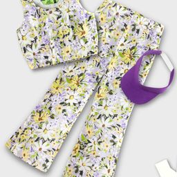 Tiara Girls Printed Top with Trousers-39