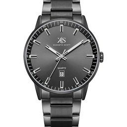 KENNETH SCOTT Men Dial & Stainless Steel Bracelet Style Straps Analogue Watch K22010-BBBB-45