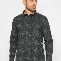 Duke Slim Fit Floral Printed Spread Collar Casual Shirt-image-73