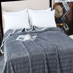 JC HOME Grey AC Room 300 GSM Double Bed Blanket-image-54