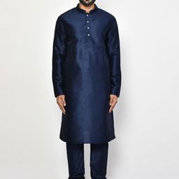Arihant Rai Sinha Men Regular Pure Silk Kurta with Churidar-image-26