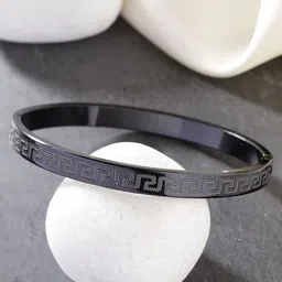 The Roadster Lifestyle Co Men Rhodium-Plated Kada Bracelet-image-38