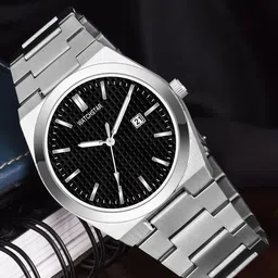 WATCHSTAR Men Patterned Dial & Stainless Steel Straps Analogue Watch Royal BlackDL-picture-15