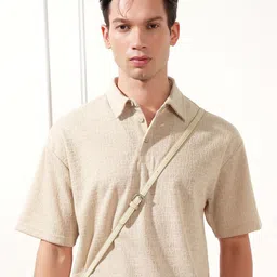 HIGHLANDER Men Solid Polo Collar Relaxed Fit T-shirt-picture-17