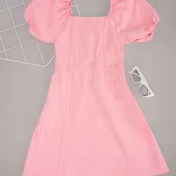 Pantaloons Junior Puff Sleeve A-Line Dress-image-61