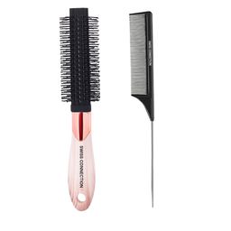 Swiss Connection Set Of 2 Premium Roller Hair Brush & Tail Comb-46