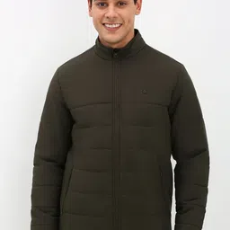 Allen Solly Men Solid Stand Collar Quilted Jacket-image-52