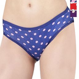 Docare Pack of 4 Women Printed Polka  Bikini Briefs YummyPanty-Red-Pink-Purple-RoyalBlue-image-61