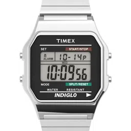 Timex Men Brass Dial & Stainless Steel Bracelet Style Straps Digital Watch T78587-60