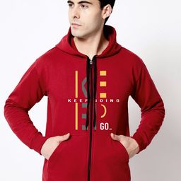 SLOWLORIS Men Printed Hooded Sweatshirt-image-10