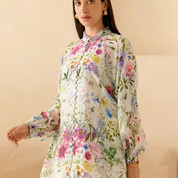 all about you Floral Print Shirt Style Top-image-81