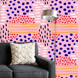 ArtzFolio Printed UV-Resistant Anti-Bacterial Hand-Drawn Abstract Strokes Peel & Stick Wallpaper-image-22