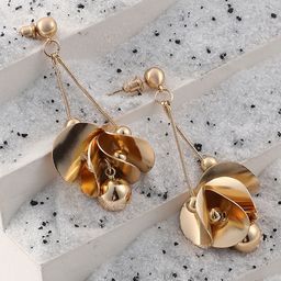 SOHI Gold-Plated Contemporary Jacket Drop Earrings-58