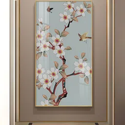 THE NEXT DECOR Yellow & White PaintingVertical Wall Art-image-54