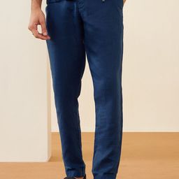 Andamen Men Ultra Mid-Rise Easy Wash Chinos Trousers-picture-48