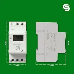 ESYSENSE Inspire Sensing Digital LCD Display Programmable Control, Timmer Switch with Din Rail Type Wireless Sensor Security System image 5