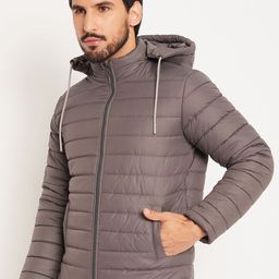 VERO AMORE Men Solid Hooded Quilted Jacket-image-40