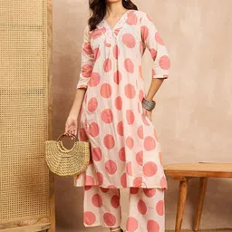 all about you Polka Dot Printed A-Line Tunic with Palazzos Co-Ords image 3