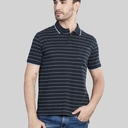 BE POSITIVE Men Striped Polo Collar T-shirt-image-92