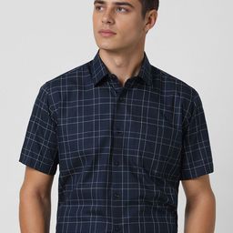 Van Heusen Men Spread Collar Checked Cotton Formal Shirt-image-44