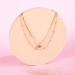 DressBerry Evil Eye Shaped Layered Pendant Chain-picture-40
