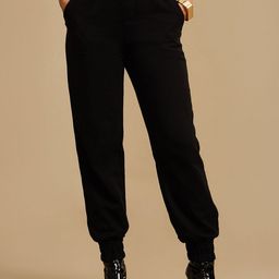 Kazo Women Loose Fit High-Rise Cotton Joggers-image-45