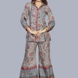 FANTASIA Printed Top With Palazzos Co-Ords-18