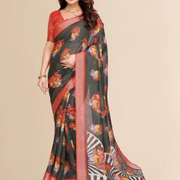 Moda Rapido Embellished Floral Cotton Blend Saree-picture-25
