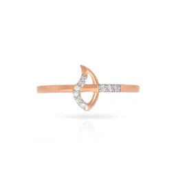 BHIMA 18K BIS Hallmark 750 Purity Rose Gold Gleamy Diamond Ring-image-79