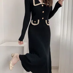 StyleCast x Revolte Fit & Flare Midi Dress-image-31
