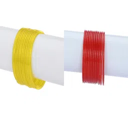 1ST TIME Set Of 24 Yellow Alloy Bangles-picture-44