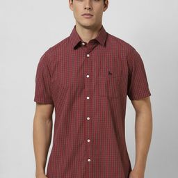 Van Heusen Sport Slim Fit Checked Pure Cotton Casual Shirt-image-75