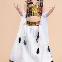 Sainur creation Girls Printed Ready to Wear Lehenga & Blouse With Dupatta-image-69