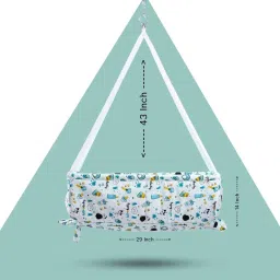 baybee Cotton Newborn Hanging Cradle for Baby Sleep Swing Cradle with Net & Spring Set image 5