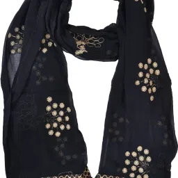 Chiffon Embroidered Black Women Dupatta-image-91
