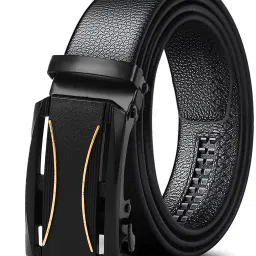 Men Black Artificial Leather, Texas Leatherite Belt-image-11